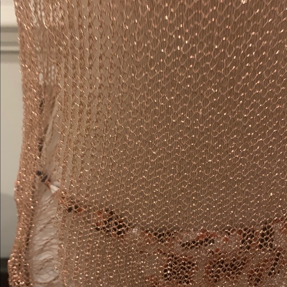 ROSE 🌹 GOLD METALLIC TOP OR COVER UP - Picture 6 of 8